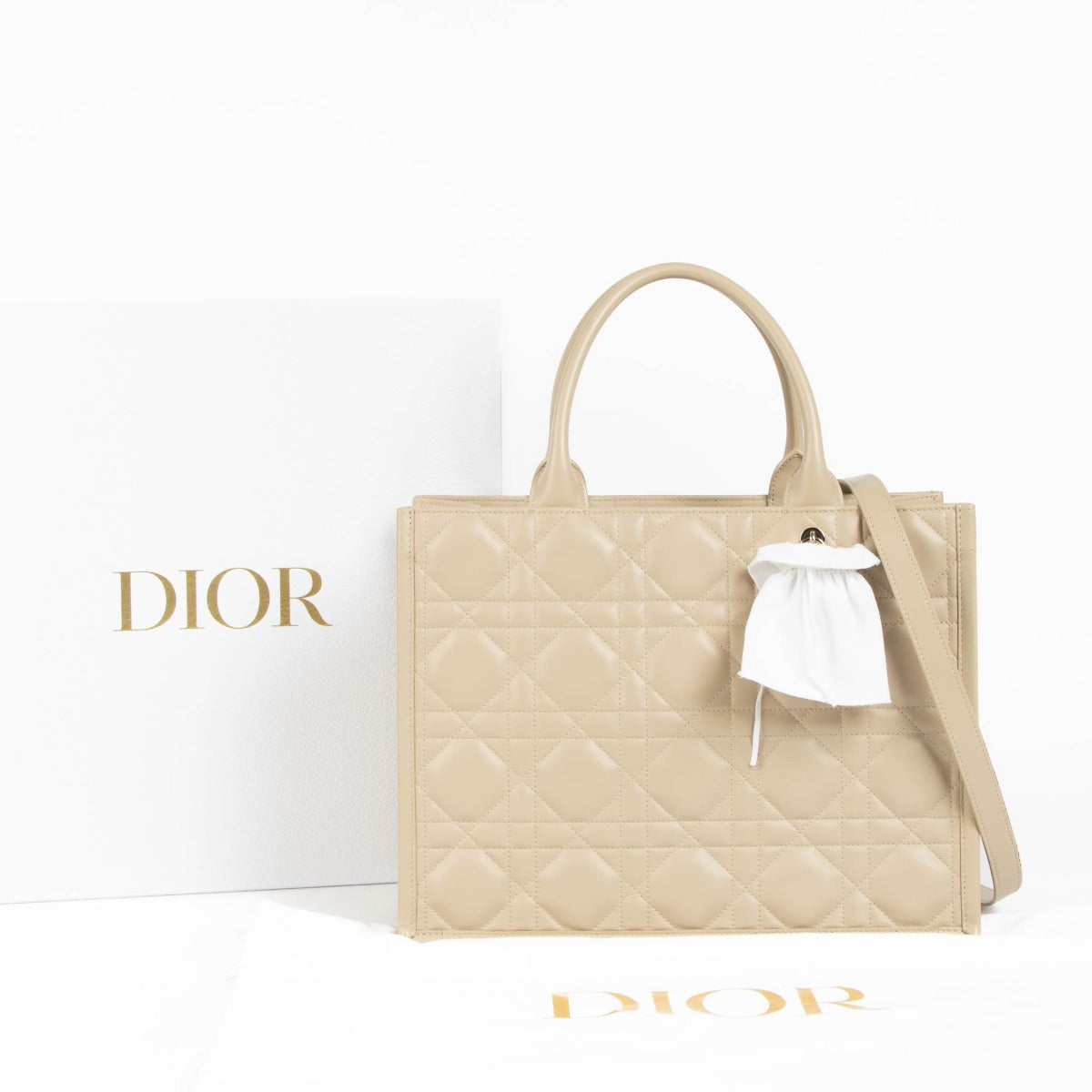 Christian Dior Book Tote sand embroidered canvas handbag, luxury designer tote with Dior logo pattern, neutral structured everyday bag for travel and city use