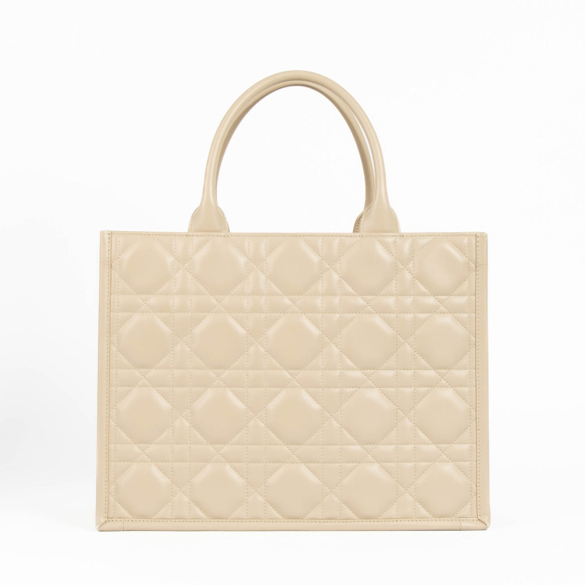 Sac Cabas Christian Dior Desert Taupe Macrocannage Moyen