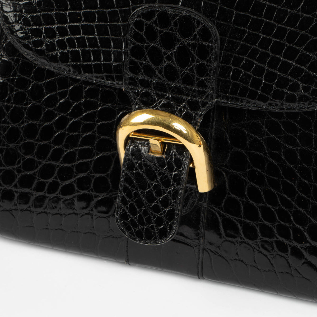Delvaux Brillant PM Crocodile Leather Bag