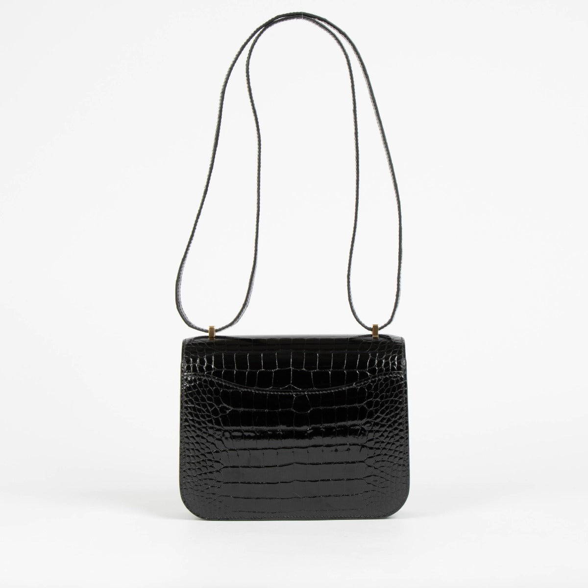 Hermès Constance Mini Black Shiny Alligator GHW