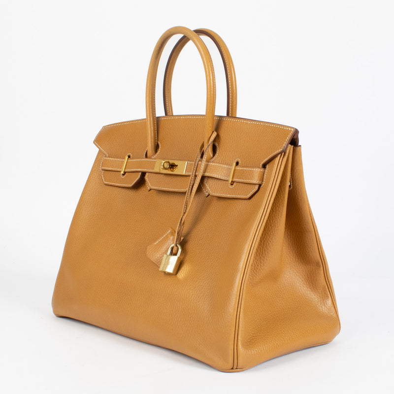 Hermès Birkin 35 Vintage Naturel Sable Ardennes GHW