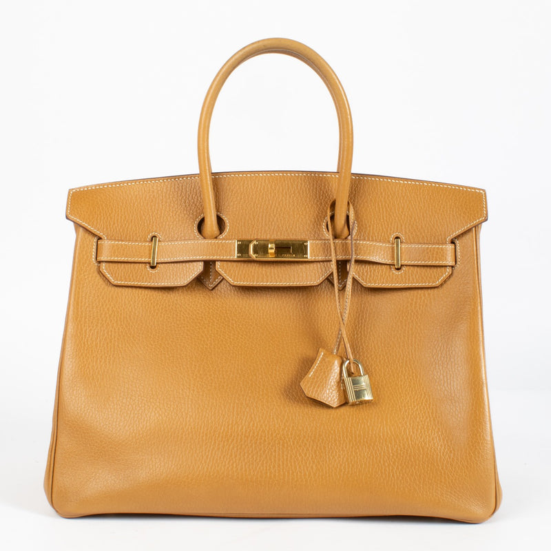 Hermès Birkin 35 Vintage Naturel Sable Ardennes GHW