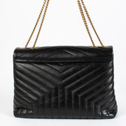 Authentic pre-loved Saint Laurent Black Quilted Leather Large LouLou Bag on Labellov.com