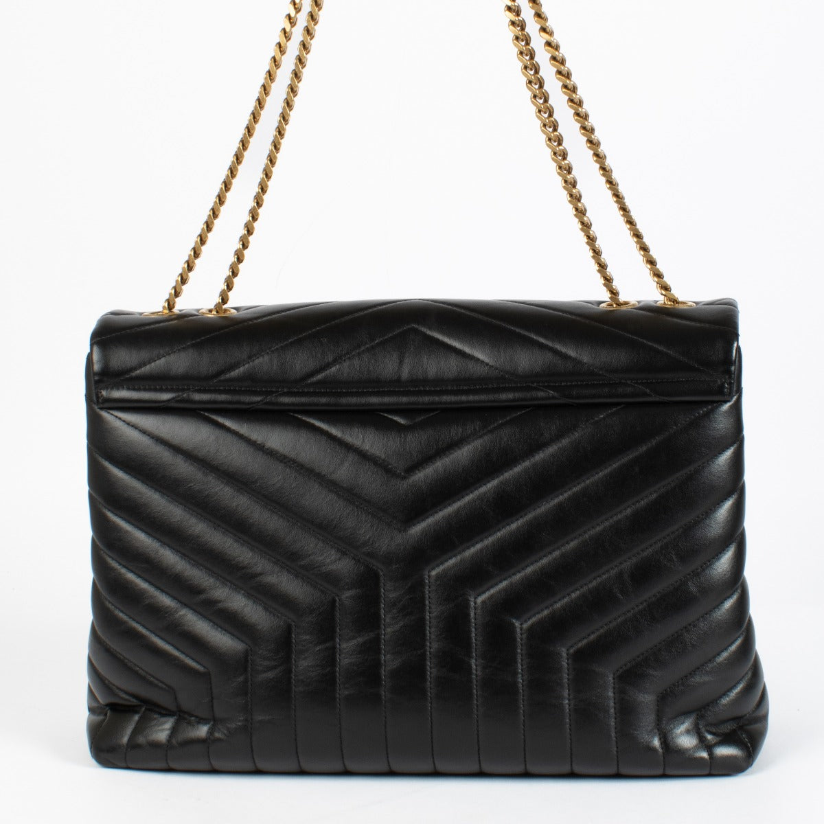 Authentic pre-loved Saint Laurent Black Quilted Leather Large LouLou Bag on Labellov.com