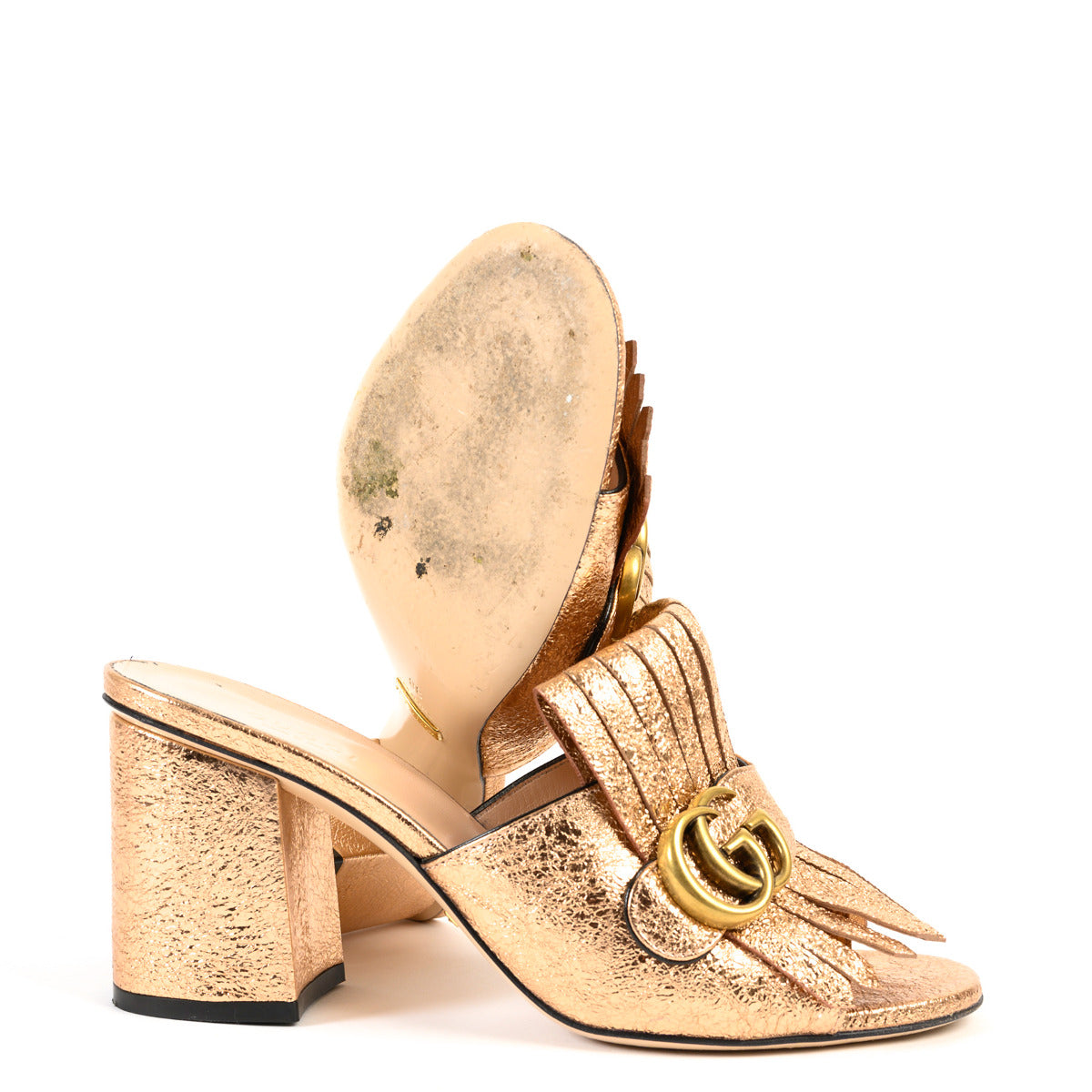 Escarpins Gucci Marmont Rose Gold - Taille 38
