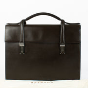 Authentic pre-loved Delvaux Dark Brown Leather Briefcase on Labellov.com