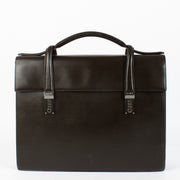 Authentic pre-loved Delvaux Dark Brown Leather Briefcase on Labellov.com