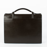 Authentic pre-loved Delvaux Dark Brown Leather Briefcase on Labellov.com