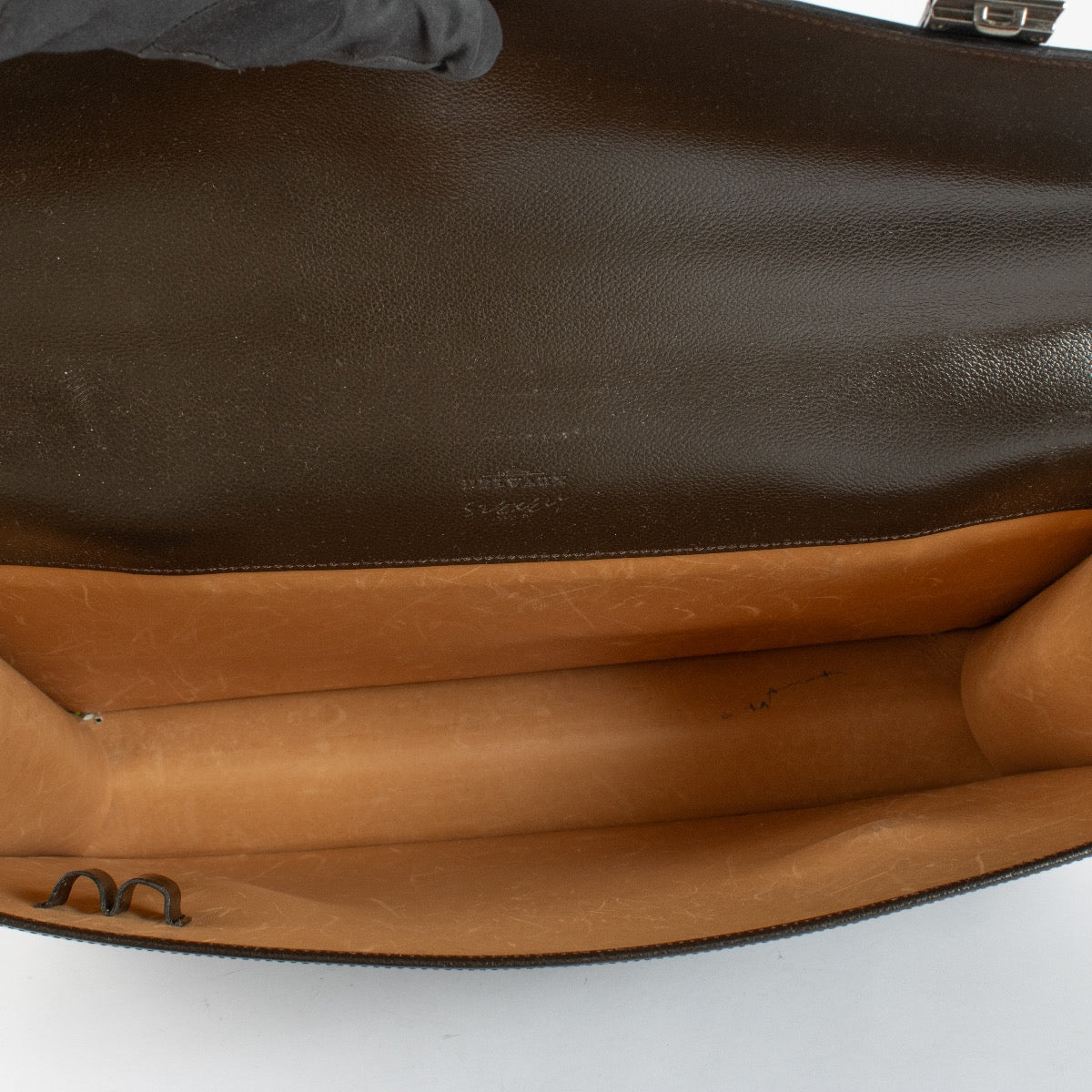 Authentic pre-loved Delvaux Dark Brown Leather Briefcase on Labellov.com