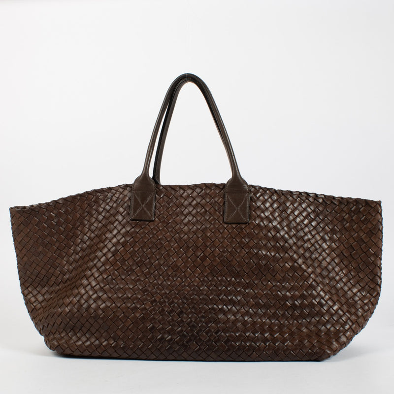 Authentic pre-loved Bottega Veneta Brown Limited Edition Large Cabat Bag on Labellov.com