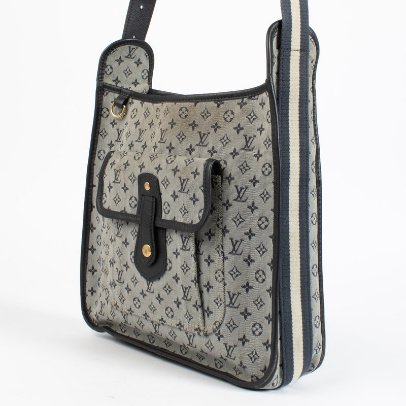 Shop the authentic Louis Vuitton Blue Monogram Mini Lin Mary Shoulder Bag at Labellov.com.