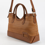 authentic preloved Delvaux Fauve Toile de Cuir Panier Palais Bag on Labellov.com