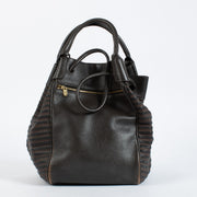 Authentic pre-loved Delvaux Dark Brown Belon Toile de Cuir Bag on Labellov.com