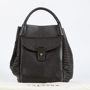 Authentic pre-loved Delvaux Dark Brown Belon Toile de Cuir Bag on Labellov.com