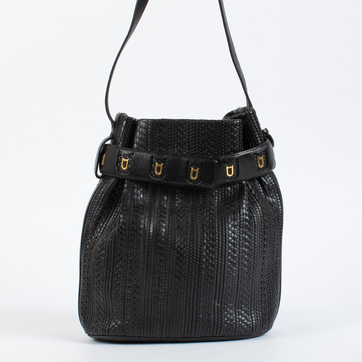 Authentic pre-loved Delvaux Black Toile de Cuir Calicot Bag on Labellov.com