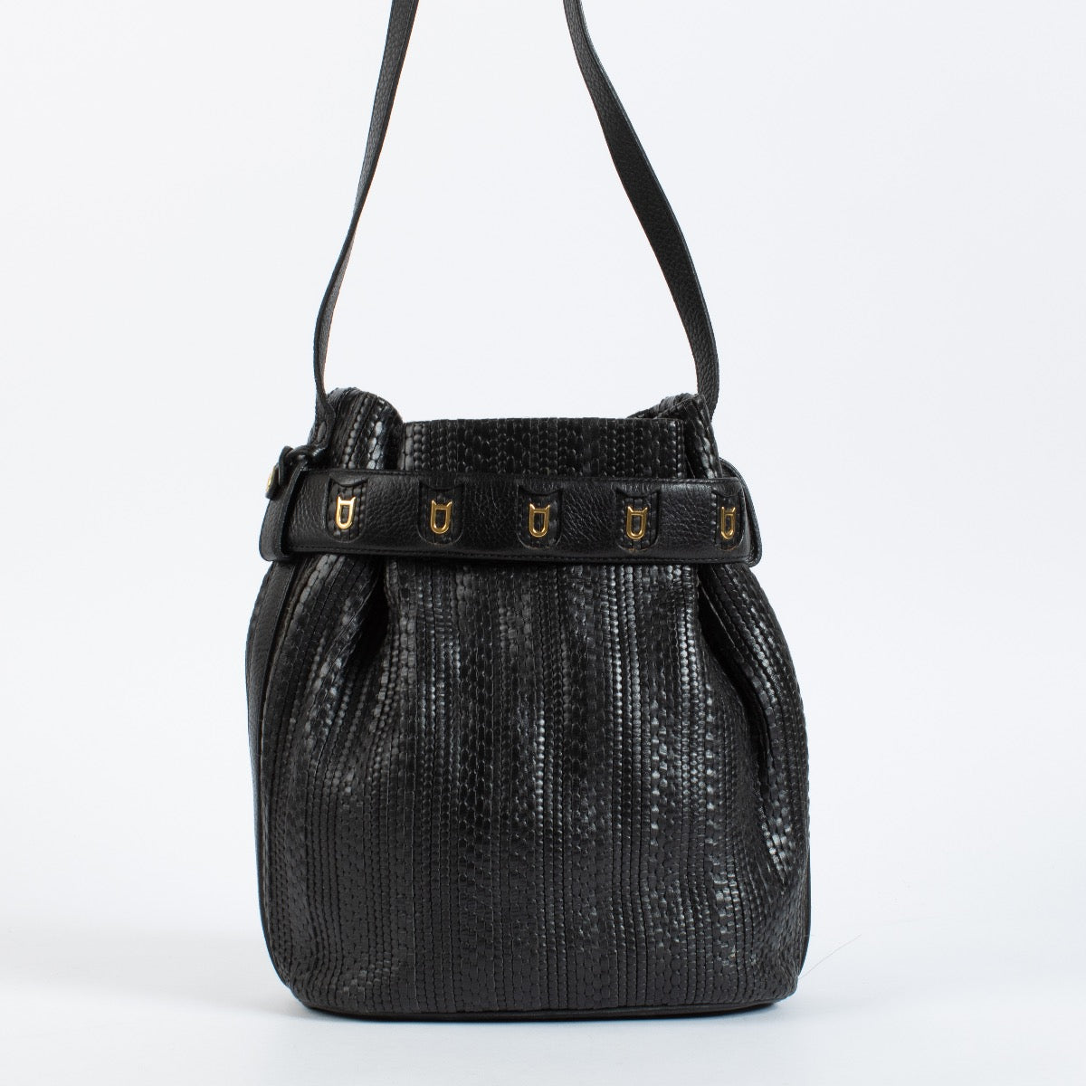 Authentic pre-loved Delvaux Black Toile de Cuir Calicot Bag on Labellov.com
