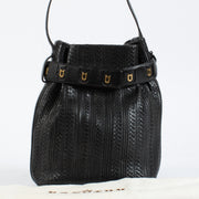 Authentic pre-loved Delvaux Black Toile de Cuir Calicot Bag on Labellov.com