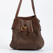 Authentic pre-loved Delvaux Brown Toile De Cuir Faust Bag on Labellov.com