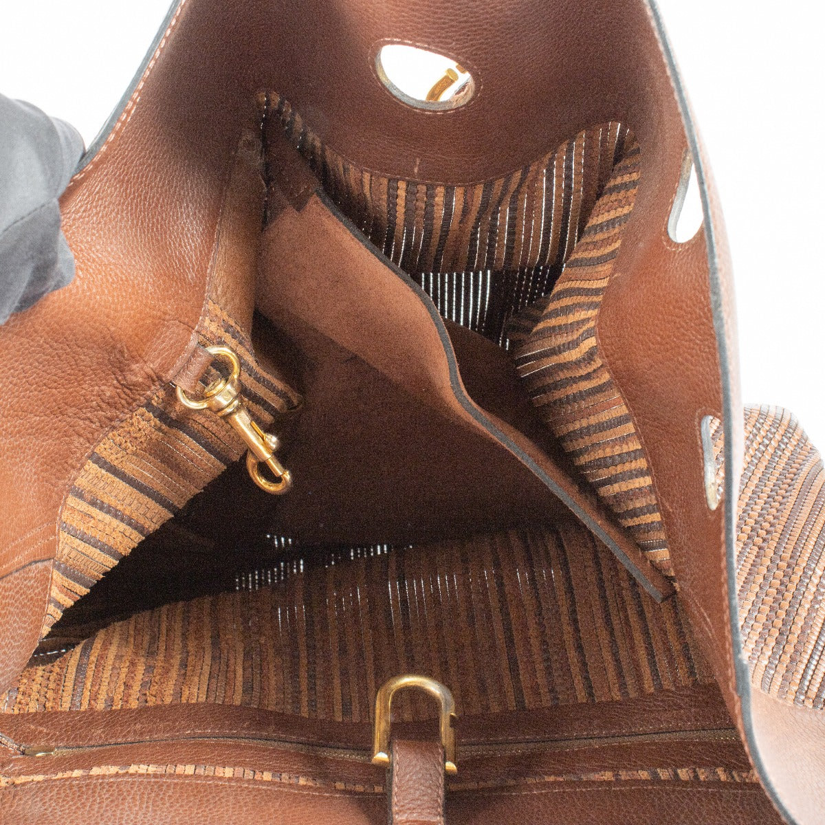 Authentic pre-loved Delvaux Brown Toile De Cuir Faust Bag on Labellov.com