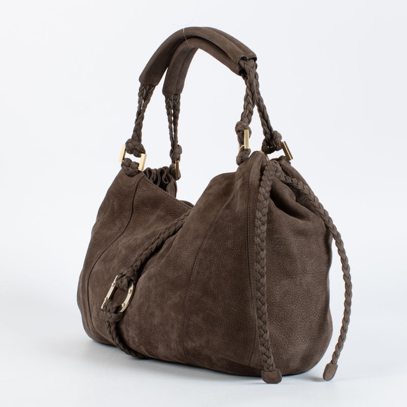 Authentic pre-loved Delvaux Brown Nubuck Eugene GM on Labellov.com
