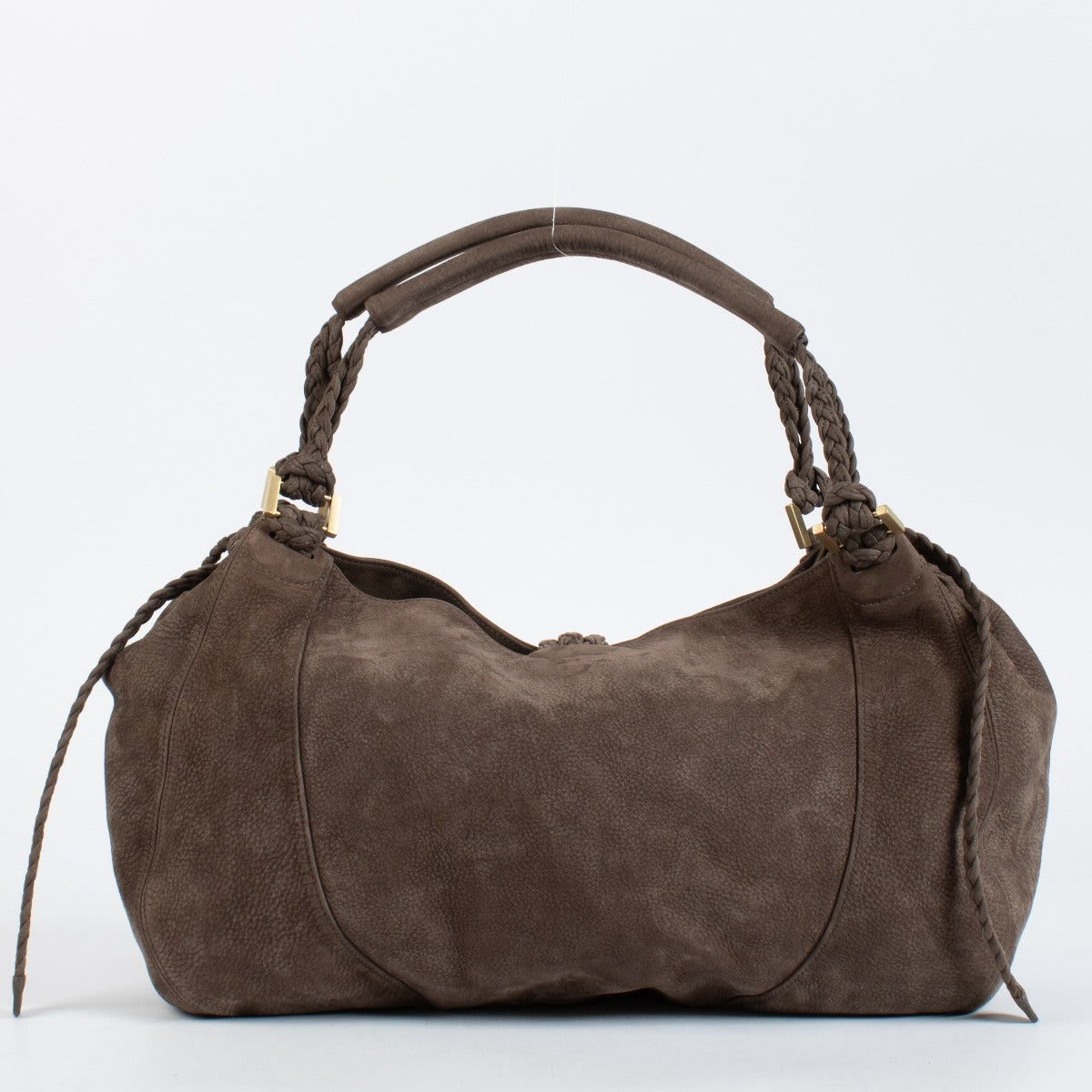 Authentic pre-loved Delvaux Brown Nubuck Eugene GM on Labellov.com