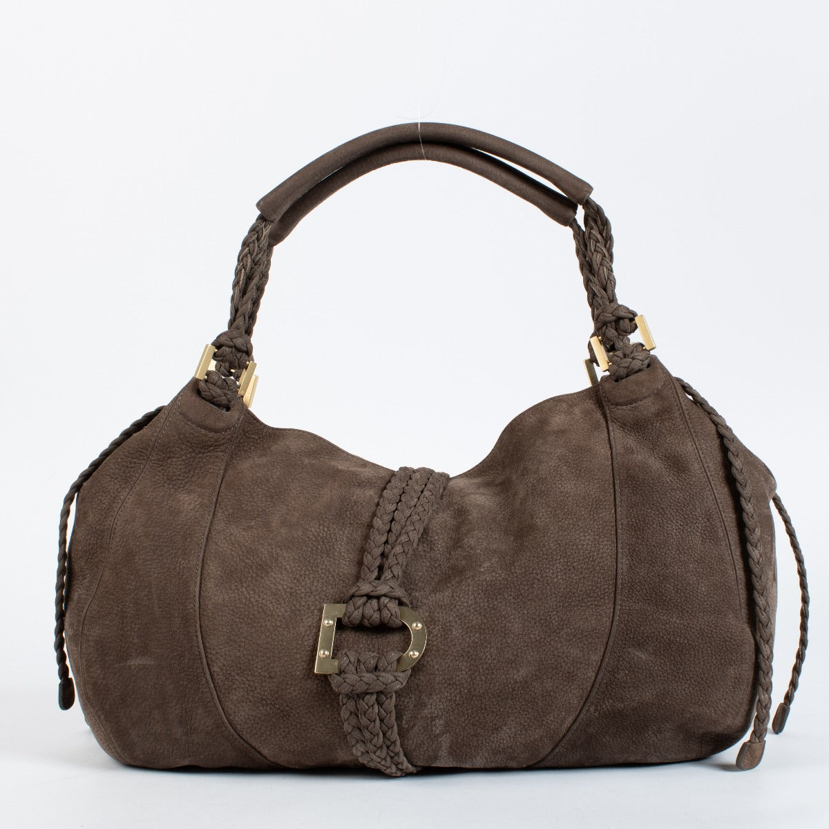 Authentic pre-loved Delvaux Brown Nubuck Eugene GM on Labellov.com