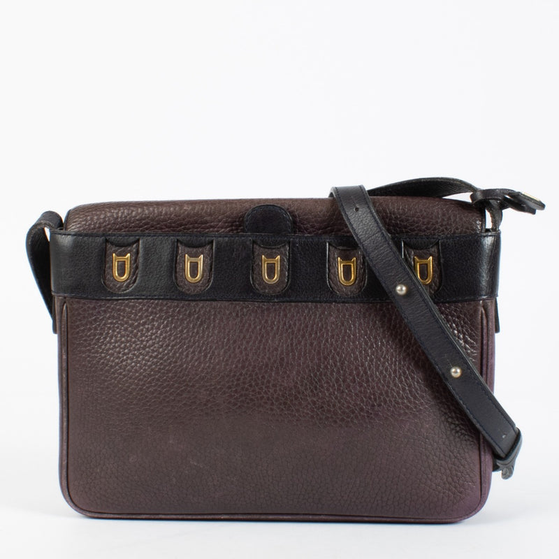 Authentic second-hand Delvaux Burgundy Leather Fuiraire Crossbody Bag on labellov.Com
