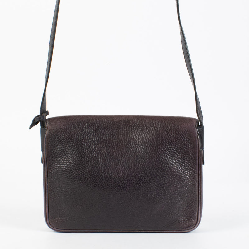 Authentic second-hand Delvaux Burgundy Leather Fuiraire Crossbody Bag on labellov.Com