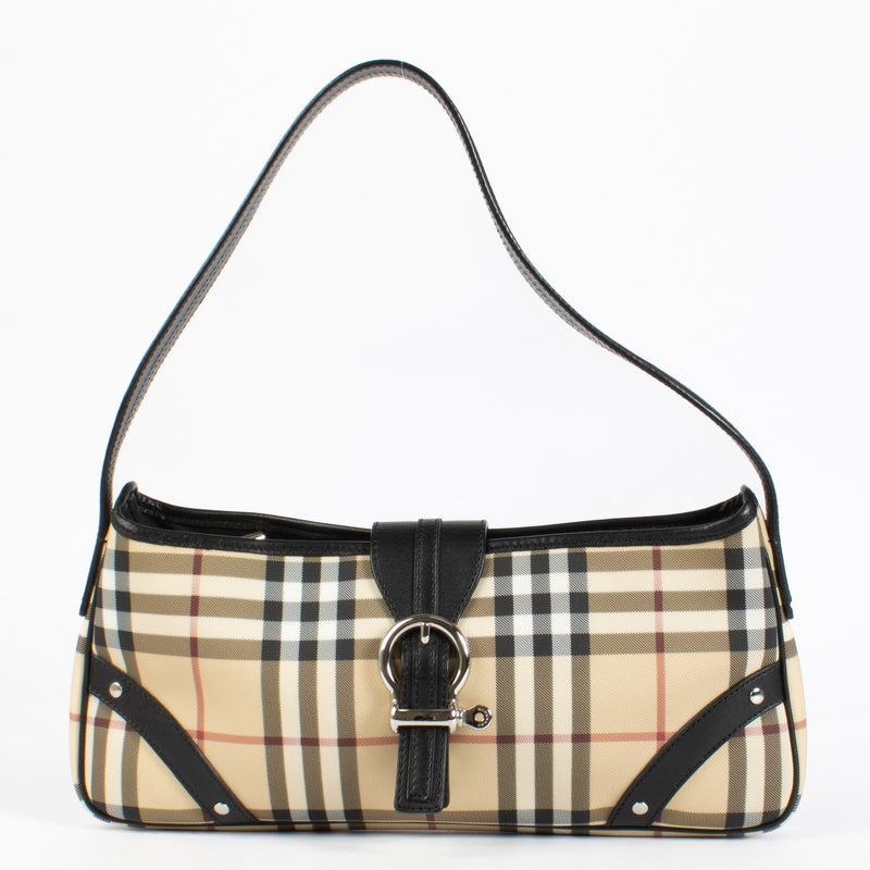 Authentic second-hand Burberry 90s Nova Check Buckle Shoulder Bag on labellov.com