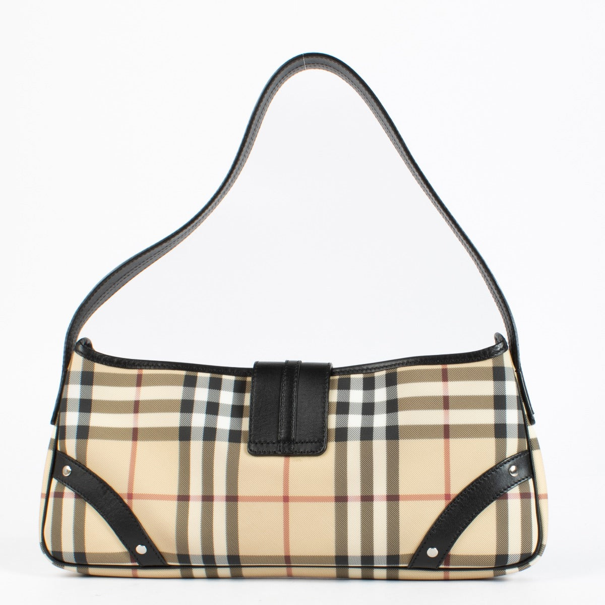 Authentic second-hand Burberry 90s Nova Check Buckle Shoulder Bag on labellov.com