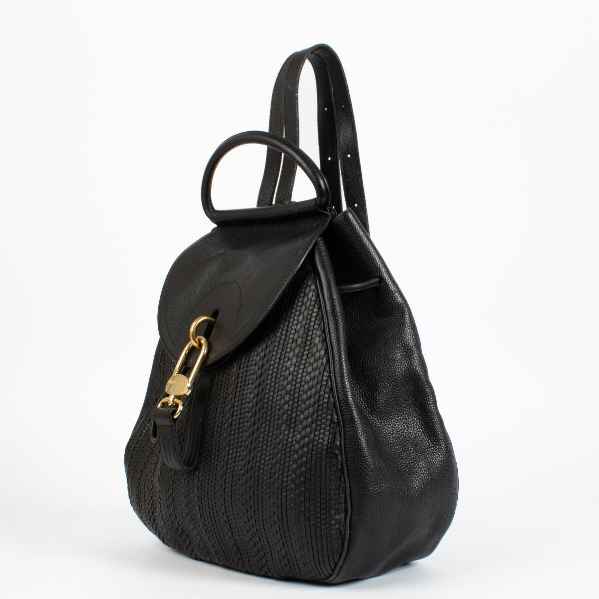 authentic preloved Delvaux Black Lucifer GM Backpack on Labellov.com