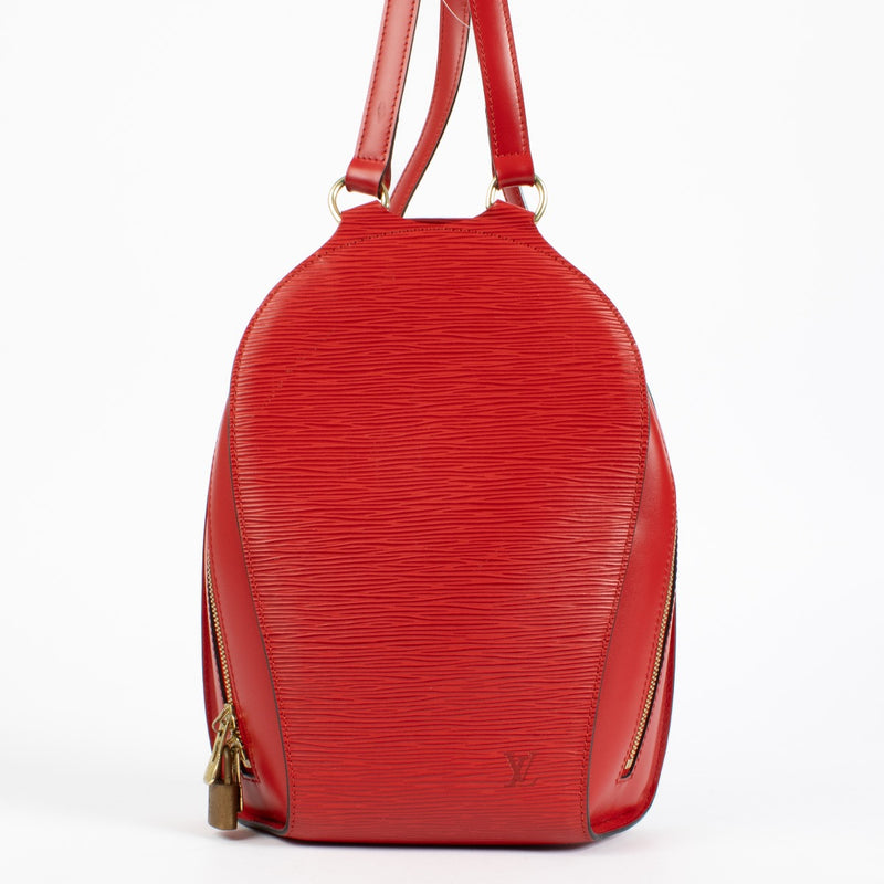 authentic preloved Louis Vuitton Mabillon Backpack in Red Epi Leather on Labellov.com
