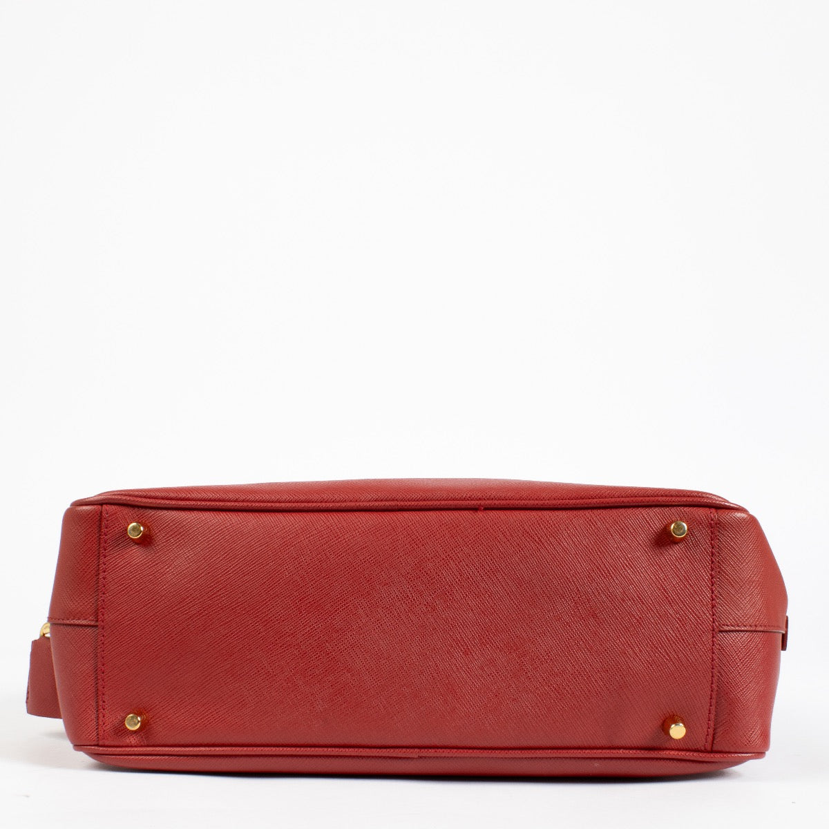 authentic preloved Prada Red Saffiano Lux Bowling Bag on Labellov.com
