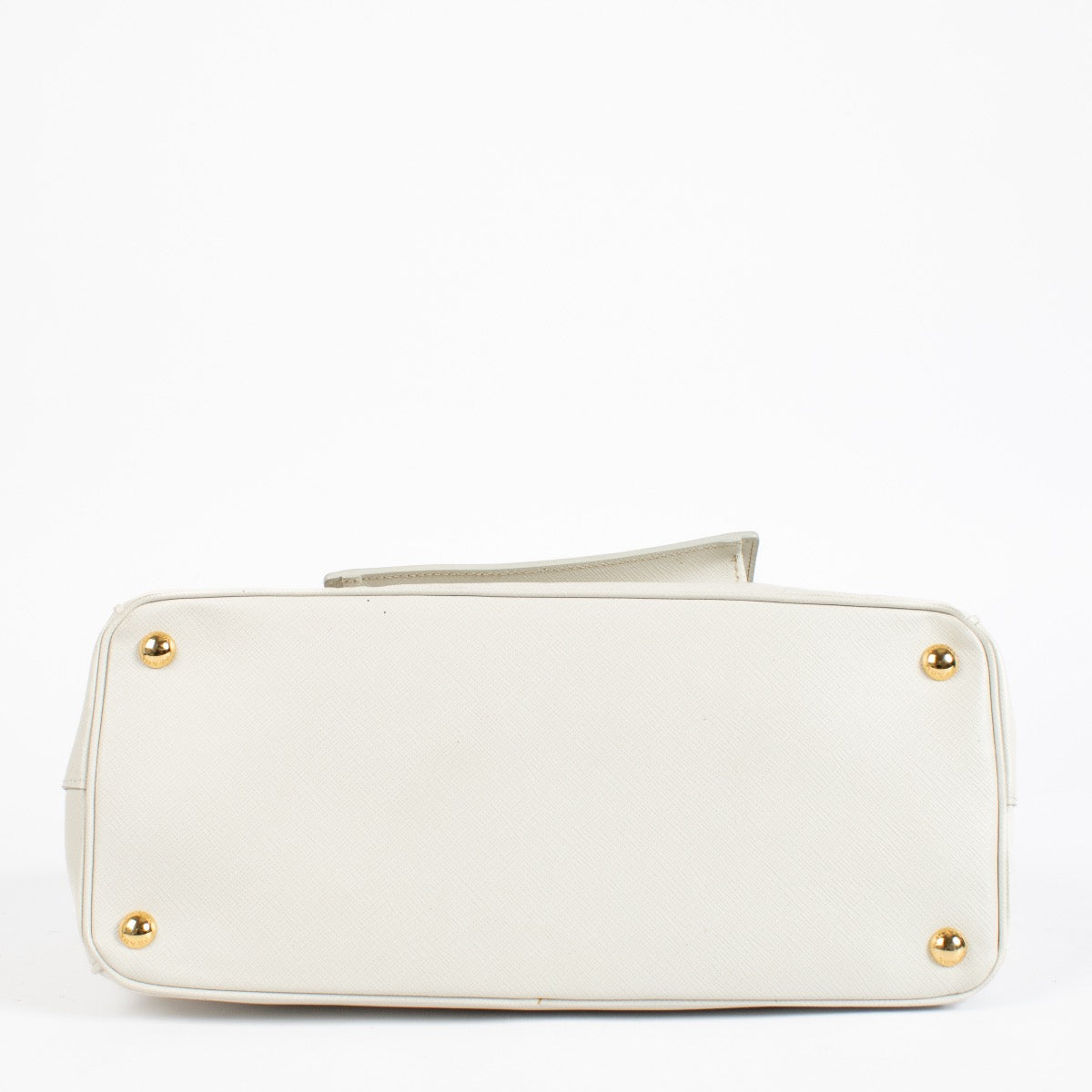 authentic preloved Prada White Saffiano Front Pocket Large Galleria Bag on Labellov.com
