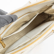 authentic preloved Prada White Saffiano Front Pocket Large Galleria Bag on Labellov.com