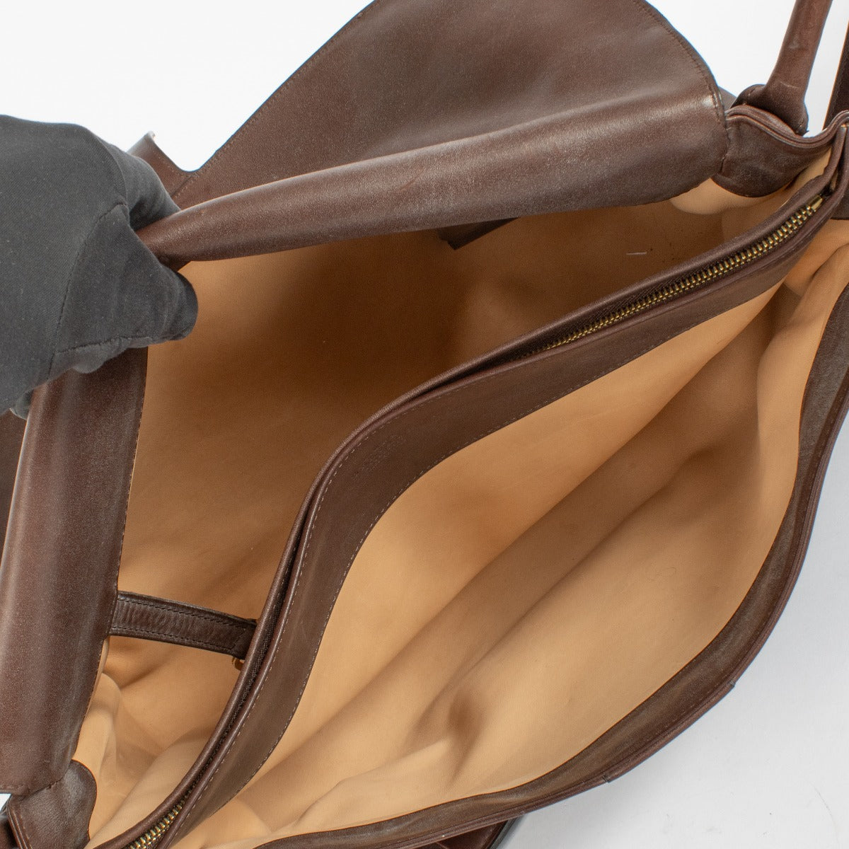 Authentic preloved Delvaux Brown Bridon Brillant Besace Bag on Labellov.com