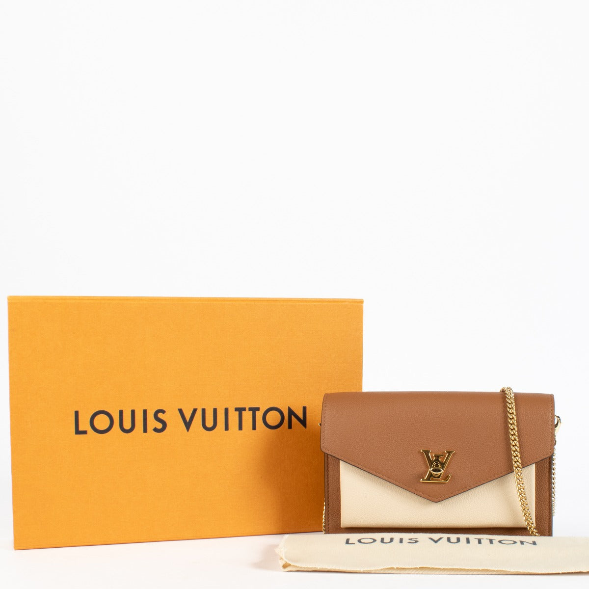Authentic pre-loved Louis Vuitton Chataigne MyLockMe Chain Pochette on Labellov.com