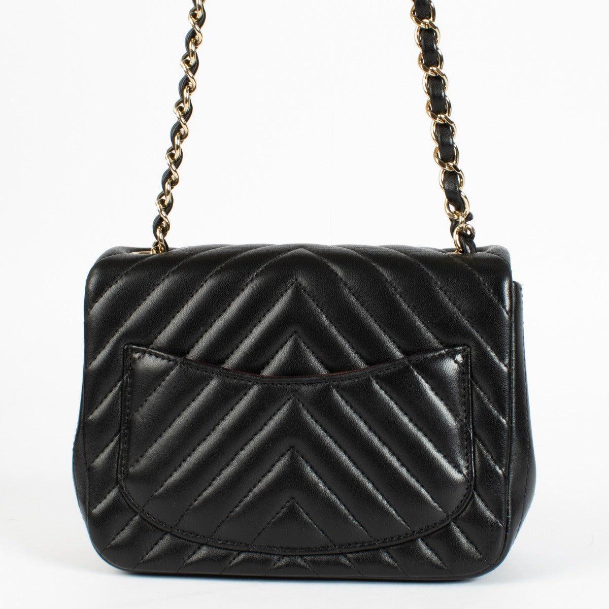 Sac à main Chanel Classique Mini Carré Noir Chevron