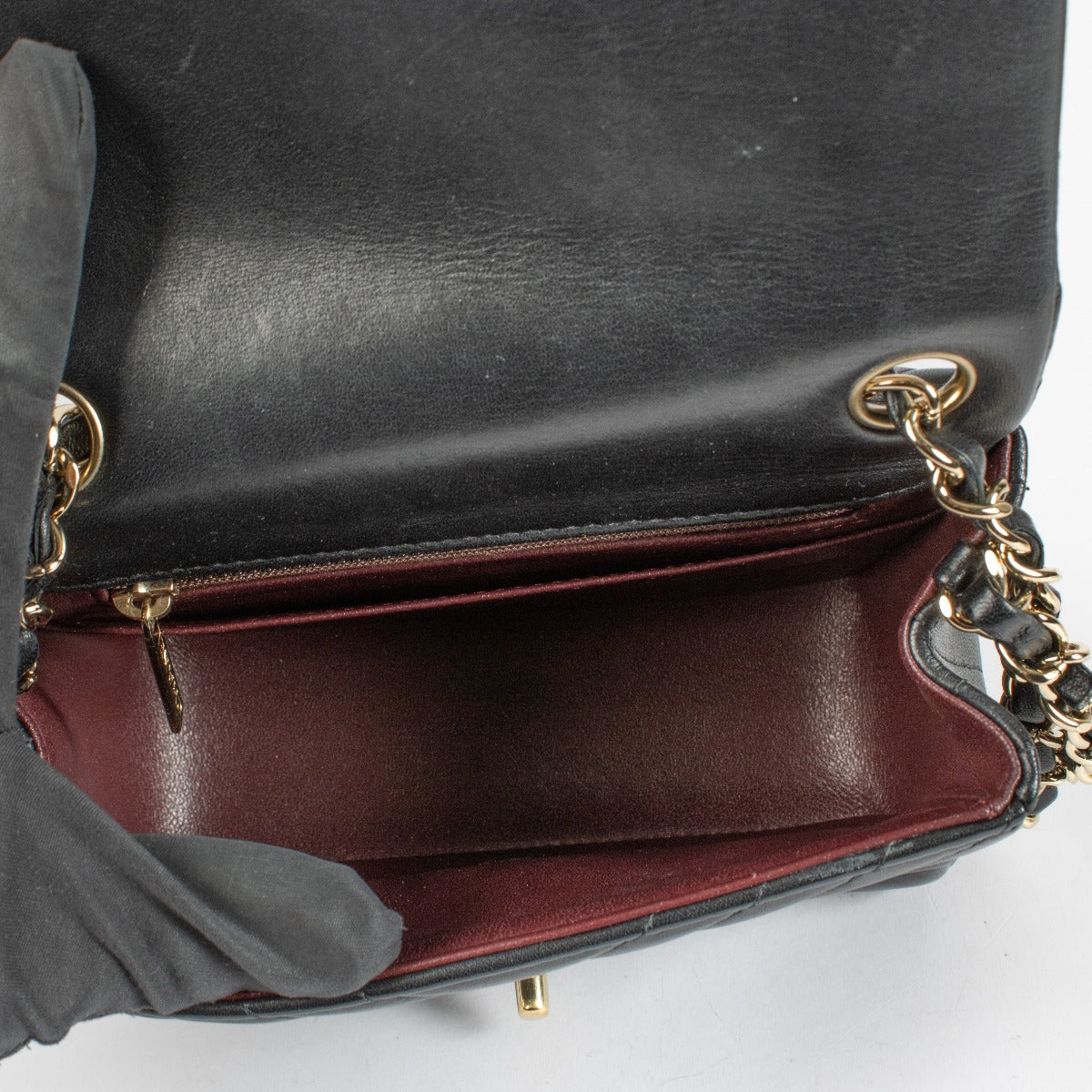 Sac à main Chanel Classique Mini Carré Noir Chevron