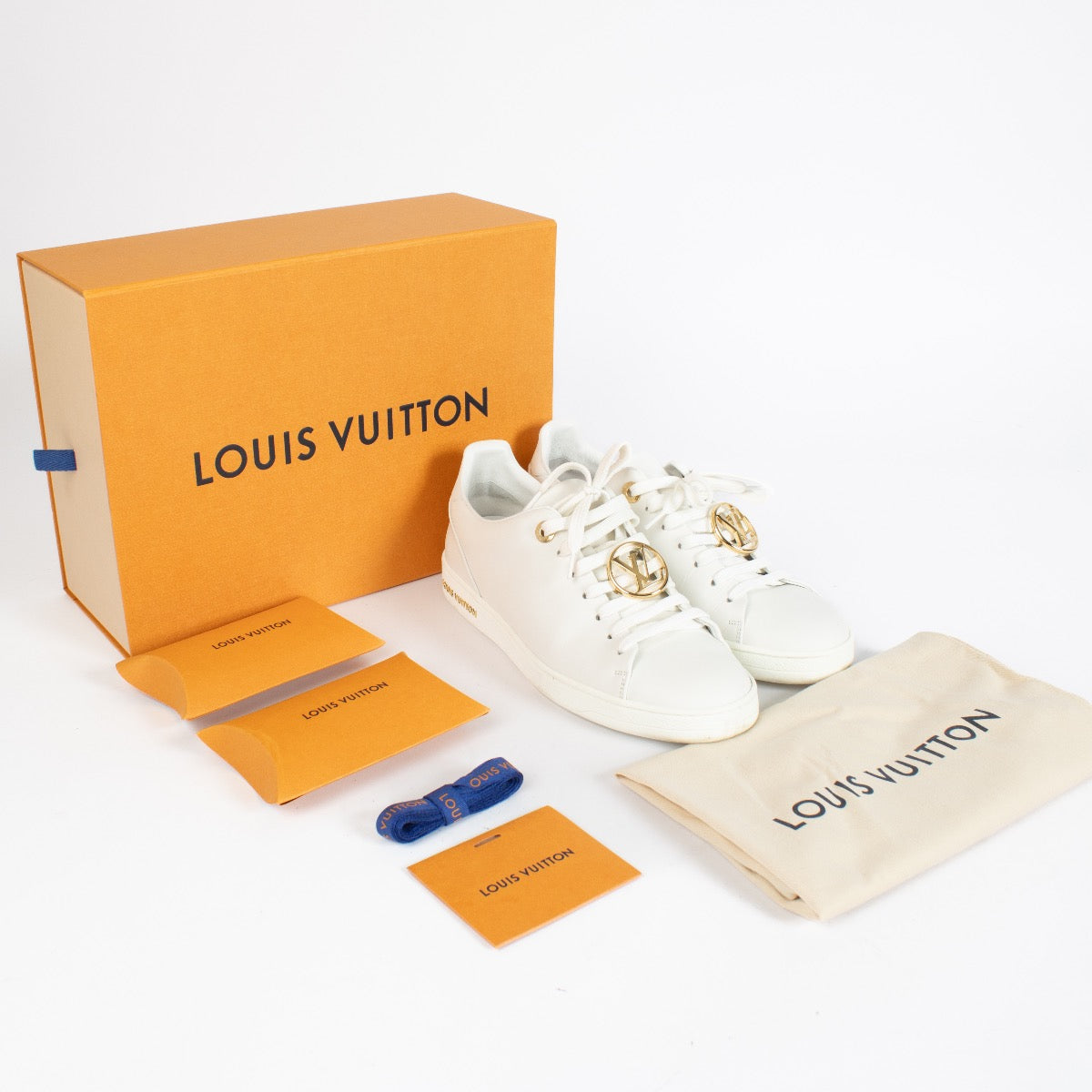 Authentic second-hand Louis Vuitton White Frontrow Sneakers-Size 36 on labellov.com