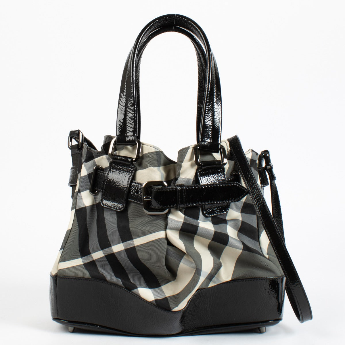 Authentic second-hand Burberry Black Nylon Patent Leather Handbag on labellov.com