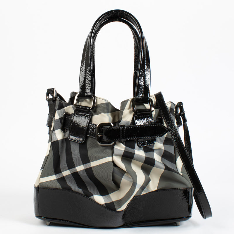 Authentic second-hand Burberry Black Nylon Patent Leather Handbag on labellov.com