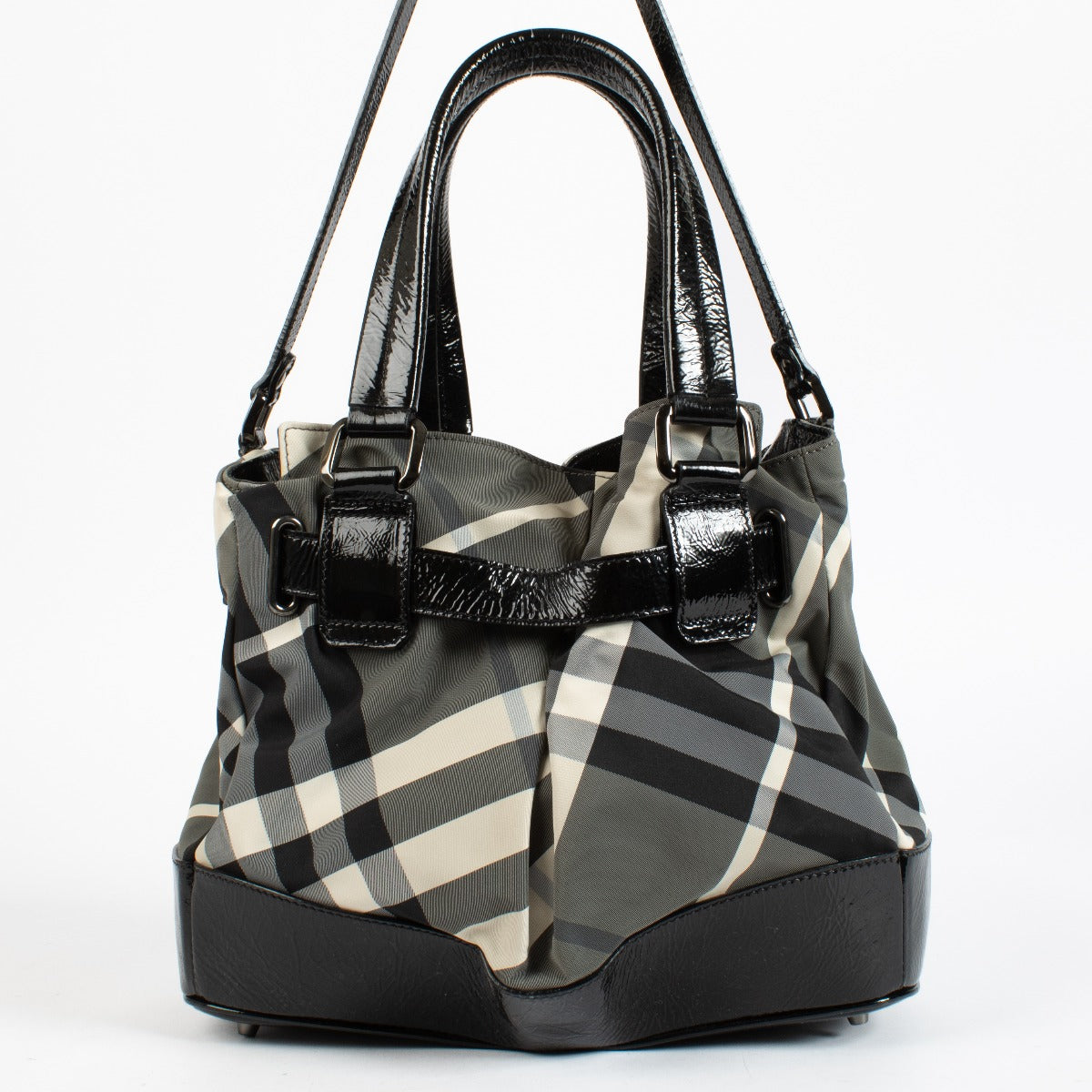 Authentic second-hand Burberry Black Nylon Patent Leather Handbag on labellov.com
