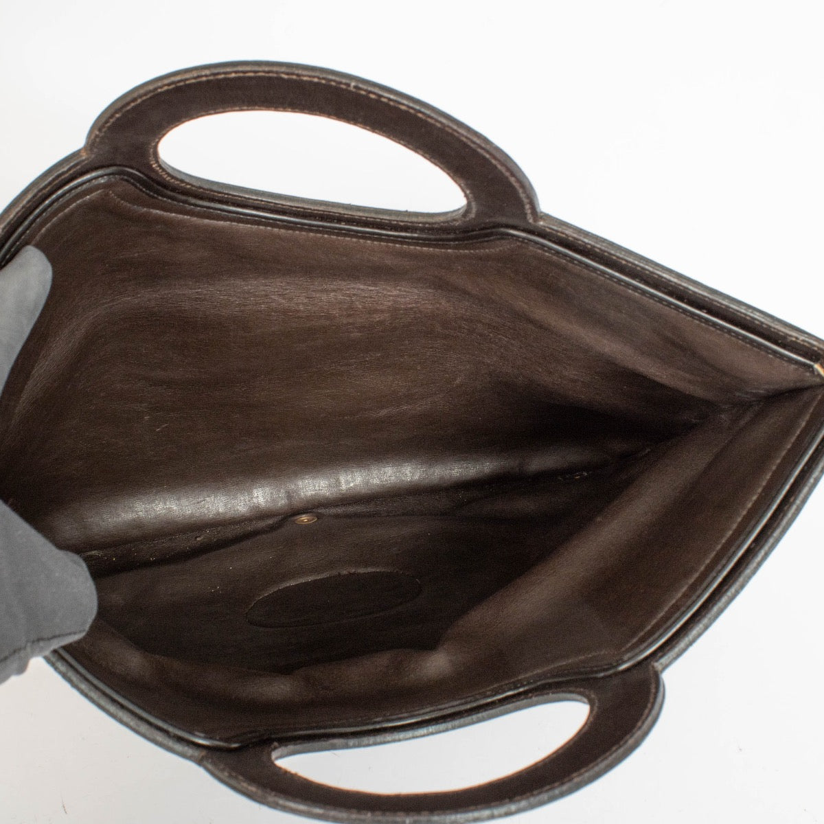 Shop the authentic Christian Dior Brown Oblique Vintage Fold Clutch on Labellov.com