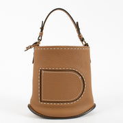 Delvaux Camel Pin Daily Top Handle Bag