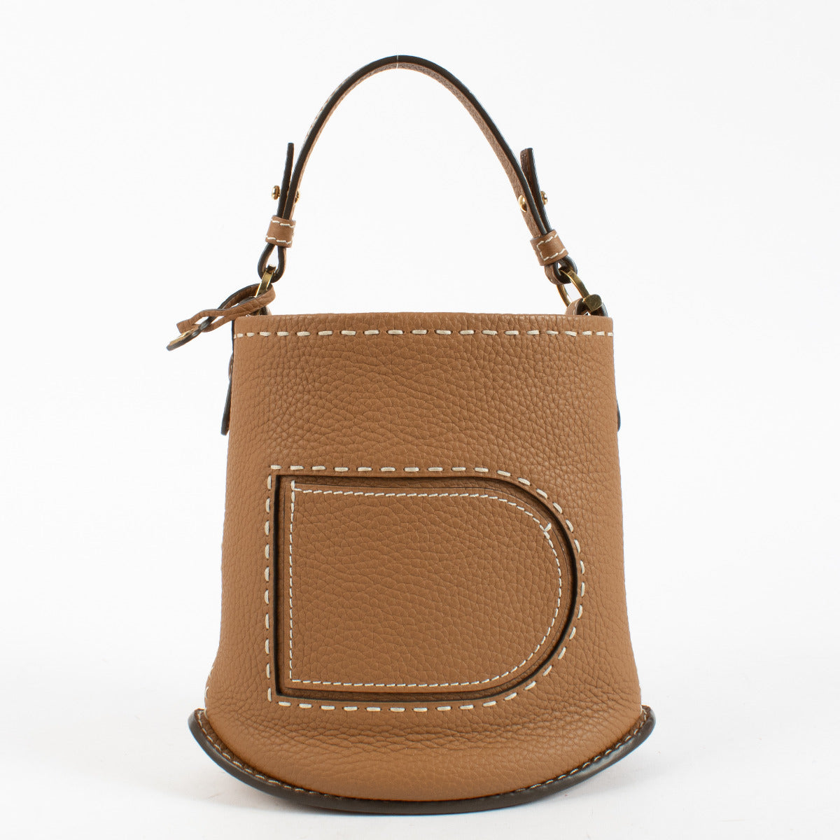 Delvaux Camel Pin Daily Top Handle Bag