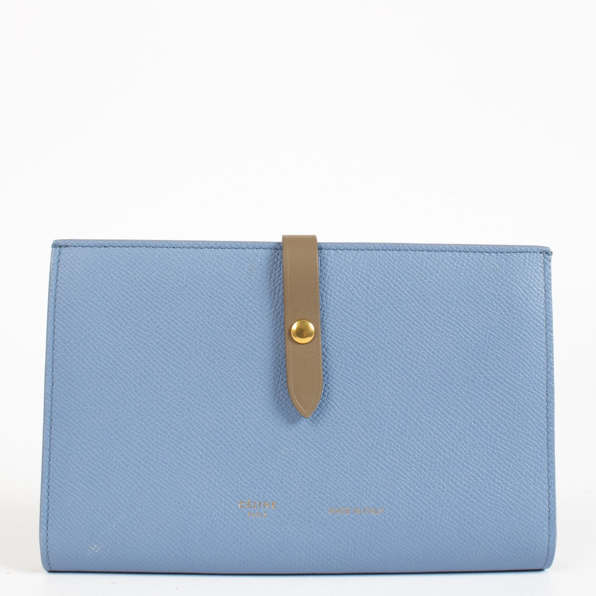 Authentic preloved Celine Blue Large Strap Wallet on Labellov.com