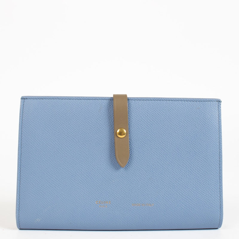 Authentic preloved Celine Blue Large Strap Wallet on Labellov.com