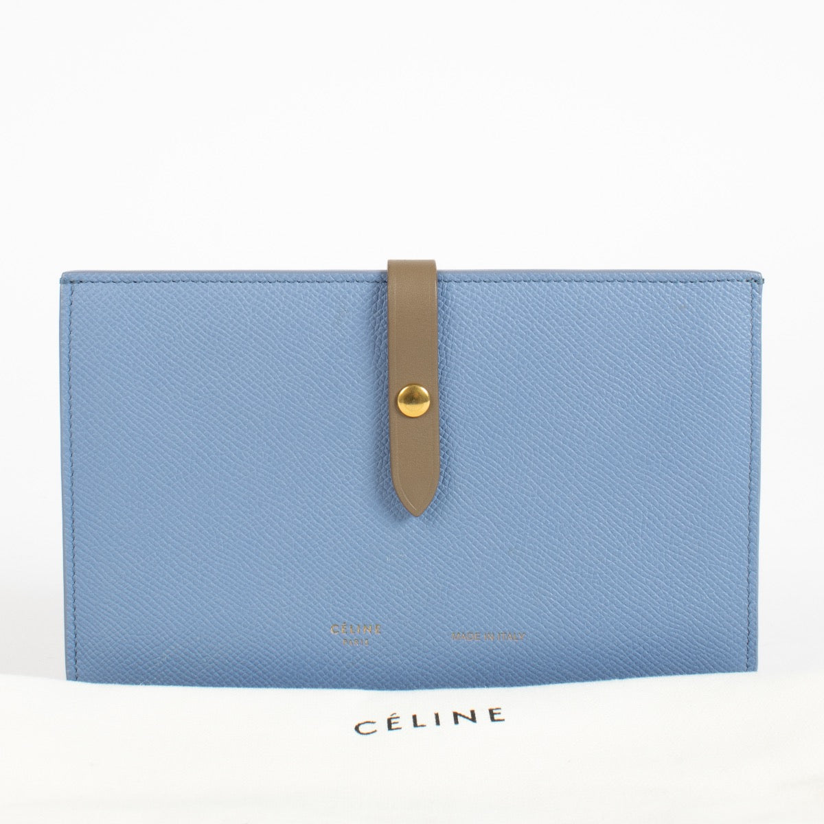 Authentic preloved Celine Blue Large Strap Wallet on Labellov.com