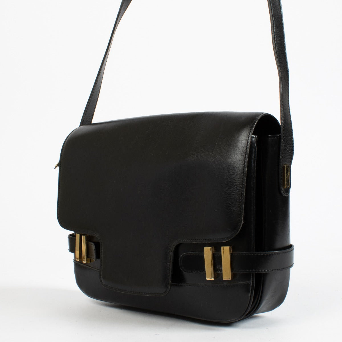 Authentic preloved Delvaux Black Bandoulière Crossbody on Labellov.com